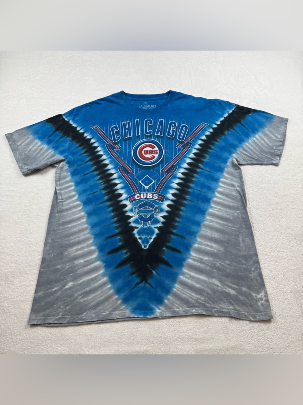 Liquid Blue MLBP Chicago Cubs tie-Dye crew neck t-shirt men’s XXL multicolor